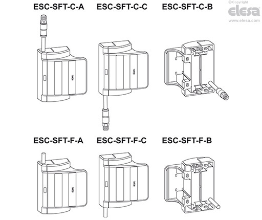 ESC-SFT-C-A - 8 pole male connector, top axial output
