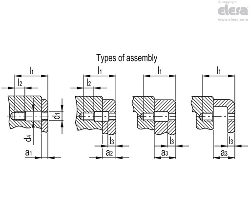 BT-HP-p - Zinc-plated steel threaded stud