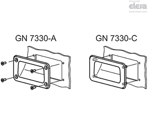 GN 7330-A-1 - Front mounting, without gasket