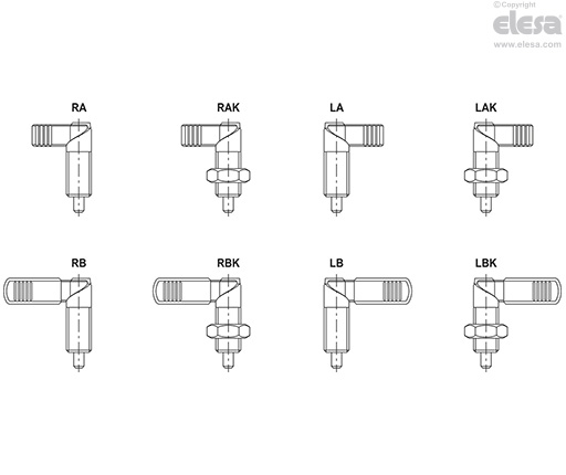 GN 721.5-LA - Plunger retracted position by clockwise rotation