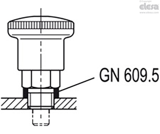 GN 822.7-BN - Without rest position, stainless steel knob