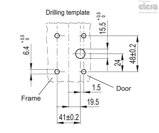CFM-PC-SH-F-A+B - Pass-through holes for countersunk screws, top output cable 3.5 m, rear output cable 1.5 m