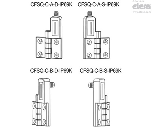 CFSQ-C-A-D-IP69K - Connettore assiale, microswitch a destra
