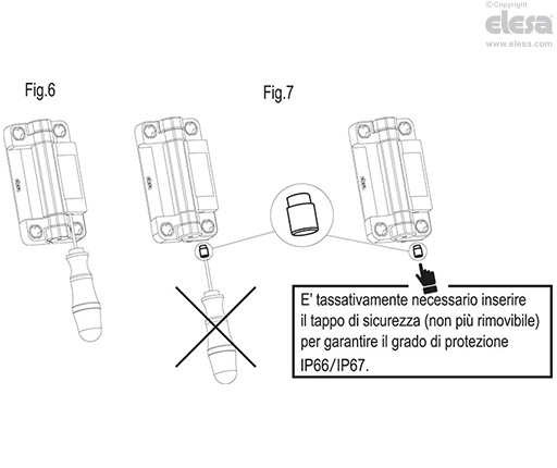 CFSW-C-A - Connettore a 8 poli, uscita assiale superiore