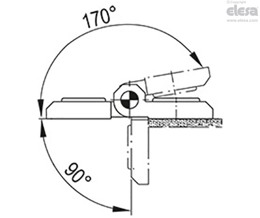 GN 127-H - Zinc die casting, vertically adjustable