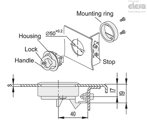 GN 449.5-OS - Without lock