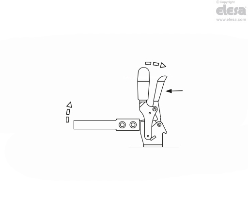 MVAS-PR - Clamps with extended lever, vertical series