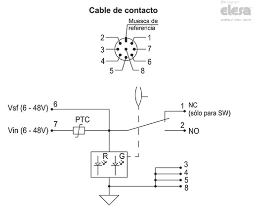 HCV-E-NO-LD - con contacto normalmente abierto