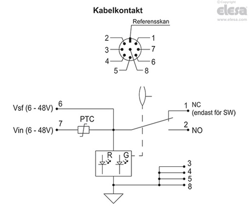 HCV-E-NO-LD - med normalt öppen kontakt